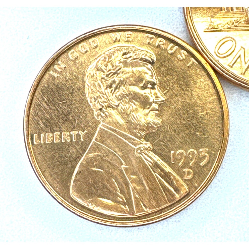 1995 D‎ Denver Lincoln Memorial Cent / Penny BU UNC Brilliant Uncirculated